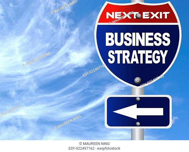 Business strategy road sign