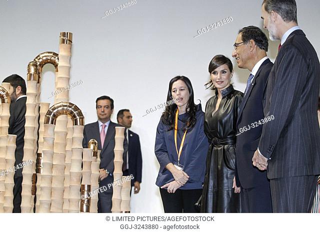King Felipe VI of Spain, Queen Letizia of Spain, Martin Alberto Vizcarra Cornejo, President of Peru attend the Opening of ARCO 2019 at IFEMA on February 28