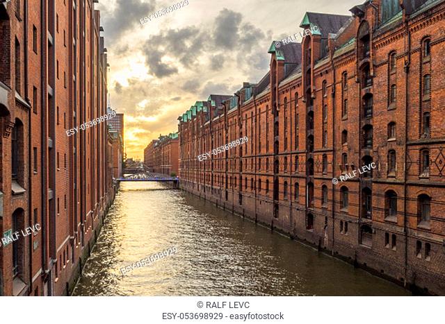 Germany, Free Hanseatic City of Hamburg - Fleets in the Speicherstadt