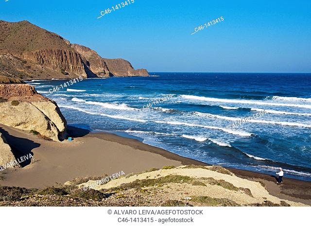 Beach next to Isleta del Moro, Natural Reserve of Cabo de Gata-Nijar  Almeria province  Andalucia  Spain