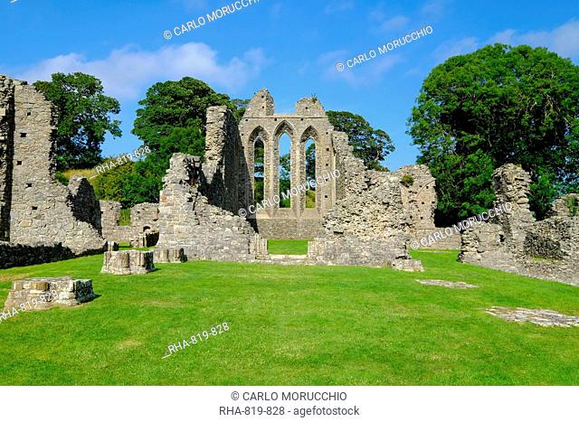 Inch Abbey, a large, ruined monastic site, Downpatrick, County Down, Ulster, Northern Ireland, United Kingdom, Europe