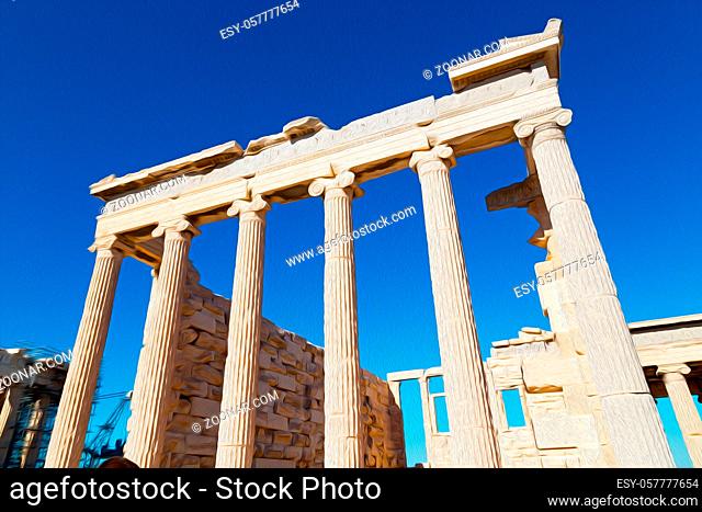 in greece   the old architecture  and historical place parthenon     athens