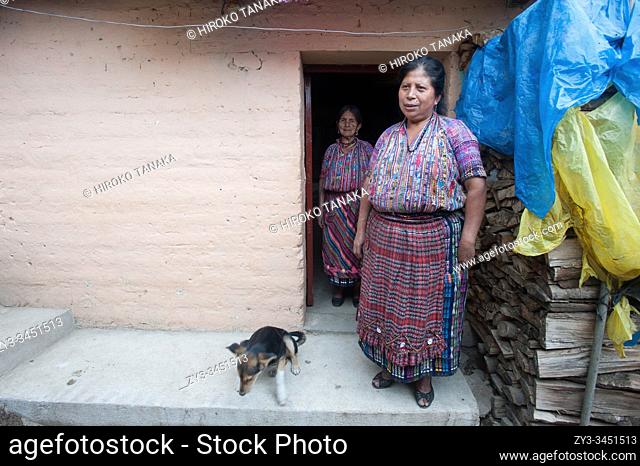 A maya indigenous woman in San Jorge La Laguna, Solola, Guatemala