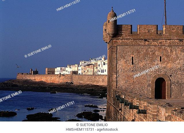 Morocco, High Atlas, Essaouira, old fortress and old town