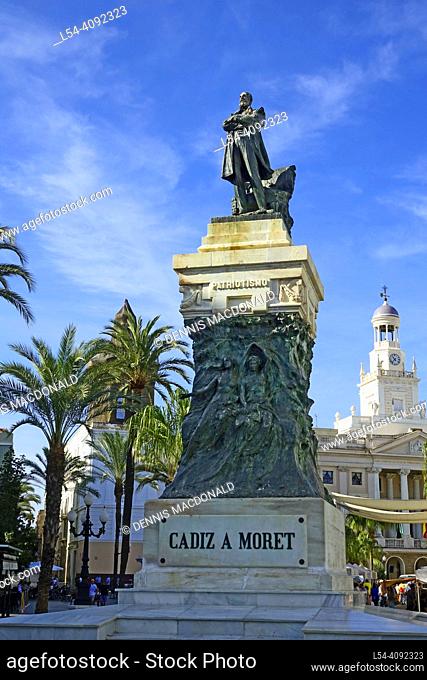 Cadiz A Moret statueCadiz Seville Spain is the capital and largest city of the Spanish autonomous community of Andalusia and the province of Seville
