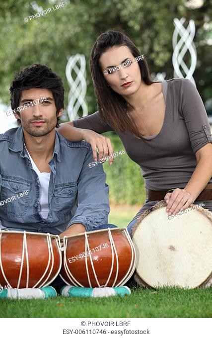 Youth with drums