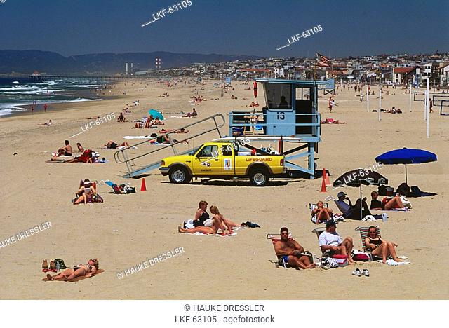 Lifeguard, Hermosa Beach, Los Angeles, Kalifornien, USA