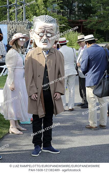 United Nations, New York, USA, June 15, 2019 - Guests dressing in the fashion of the early 1800s and James Joyce a tended the first celebration of Blooms day...