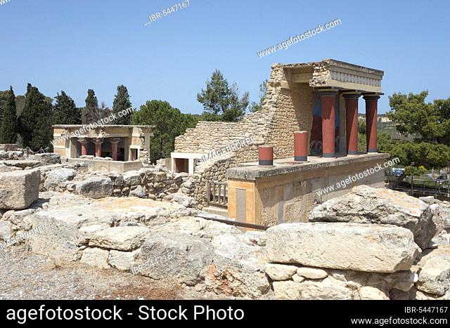 The Bastion, Minoan Palace Complex, Knossos, Crete, Greece, Europe