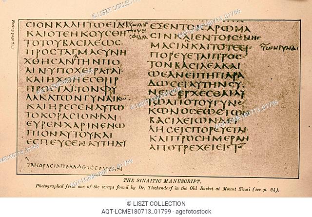 To Sinai via the Red Sea, Tor, and Wady Hebran. Facsimile of the Codex Sinaiticus, Monastery of St. Catherine 1900, Egypt, Sinai