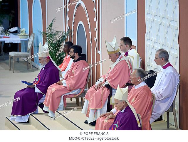 Pope Francis celebrates Holy Mass at Prince Moulay Abdellah's stadium. Rabat (Morocco), March 31th, 2019