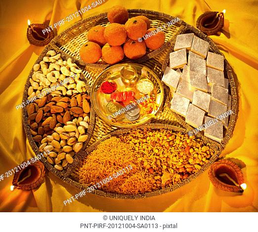 Assorted diwali sweets Stock Photos and Images | agefotostock