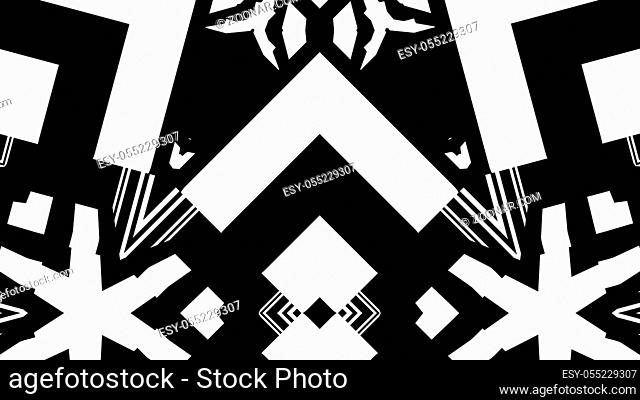 Abstract background with black and white stripes. 3d rendering
