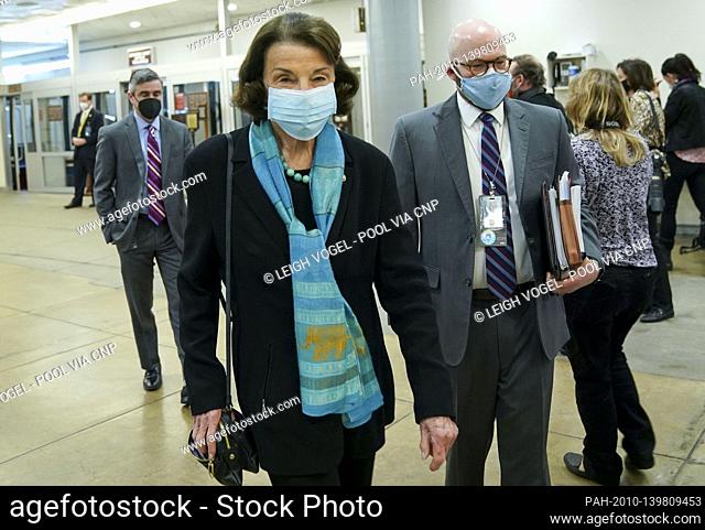 Sen. Dianne Feinstein (D-Cali.) is seen in the Capitol Subway at the U.S. Capitol in Washington, D.C. on Friday, February 12, 2021
