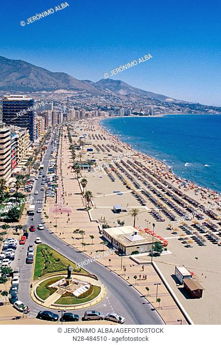 Promenade and beaches. Fuengirola. Málaga province. Coasta del Sol. Andalucia. Spain