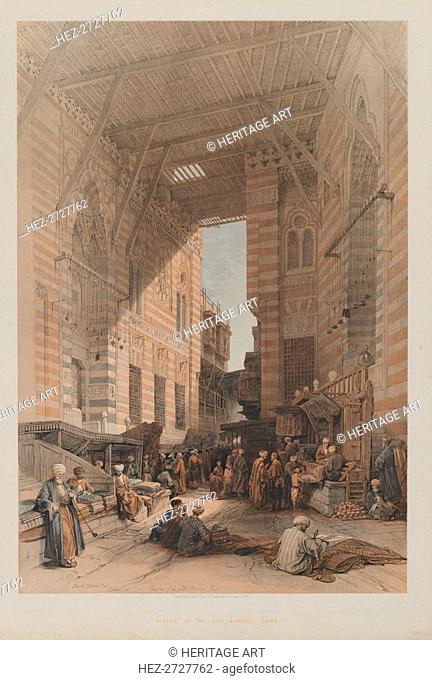 Egypt and Nubia, Volume III: Bazaar of the Silk Mercers, Cairo, 1848. Creator: Louis Haghe (British, 1806-1885); F.G.Moon, 20 Threadneedle Street, London