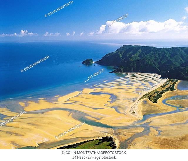Sand patterns Wainui Inlet Golden Bay New Zealand