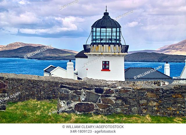 Clare Island lighthouse, Clare Island, Clew Bay, County Mayo, Ireland