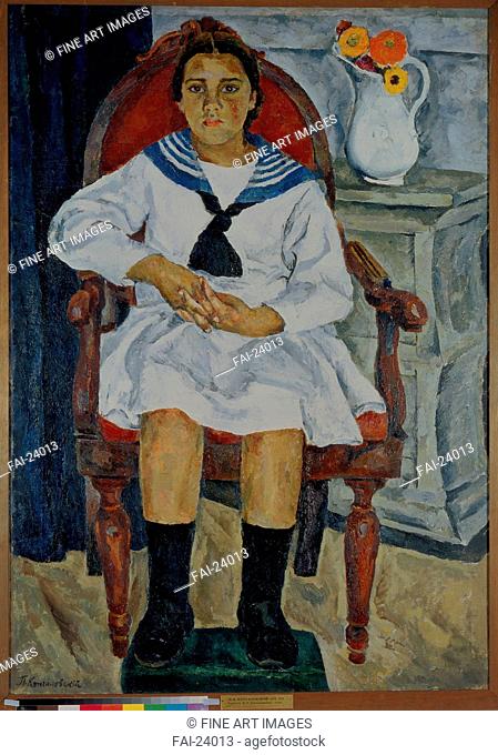 Portrait of Natalia Konchalovsky (1903-1988). Konchalovsky, Pyotr Petrovich (1876-1956). Oil on canvas. Modern. 1915-1916. Russia