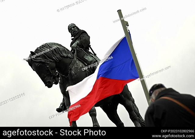 Commemorative meeting marking Day of Establishment of Independent Czechoslovak state took place at the Vitkov National Memorial, Prague, Czech Republic