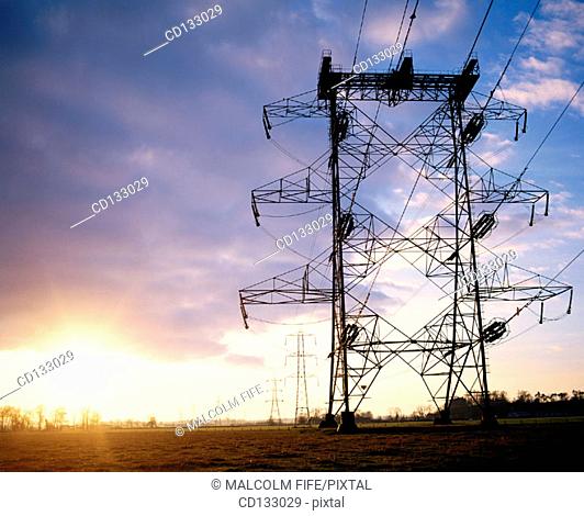Electricity pylons. Scotland