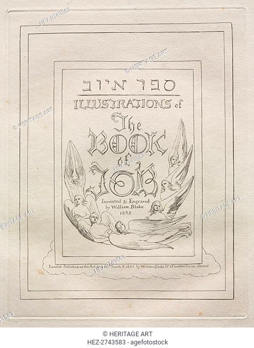 The Book of Job: Title Page, 1825. Creator: William Blake (British, 1757-1827)