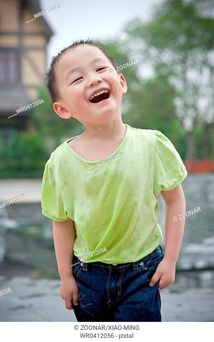 laughing asian boy