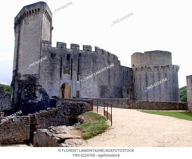 pont d'entree, rempart, france, lot-et-garonne, chateau de bonaguil médiéval