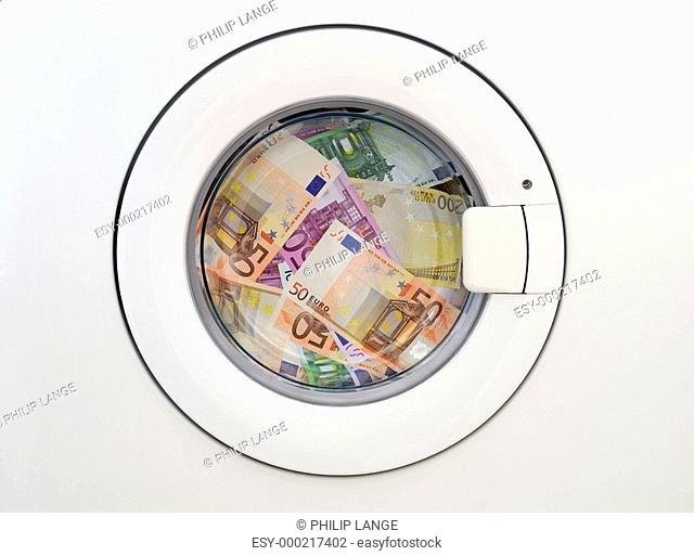Geldwäsche in der Waschmaschine