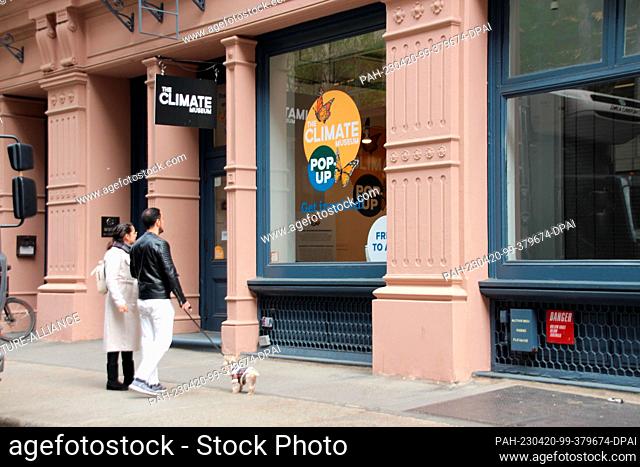 18 April 2023, USA, New York: Exterior view of the Climate Museum. According to the operators, the museum in the SoHo district in southern Manhattan is the only...