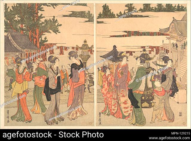 Horinouchi Myo-ho-ji Eho Mairi no Zu. Artist: Utagawa Toyohiro (Japanese, 1763-1828); Period: Edo period (1615-1868); Date: ca