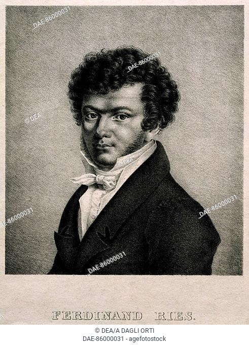 Portrait of Ferdinand Ries (Bonn, 1784 - Frankfurt am Main, 1838), German composer.  Vienna, Historisches Museum Der Stadt Wien (History Museum)