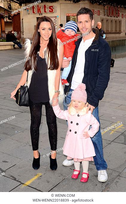 Gala screening of 'Annie' held at the Odeon, Leicester Square - Outside Arrivals Featuring: Michelle Heaton, Hugh Hanley, Faith Hanley Where: London