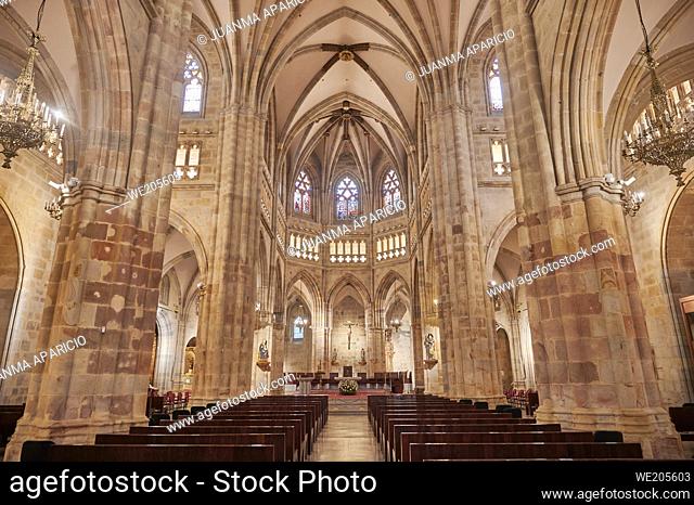 Interior of Santiago's Cathedral, bilbao, biscay, basque country, euskadi, euskal herria, spain, europe
