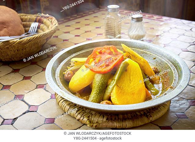 Traditional moroccan dish - tajine. Morocco