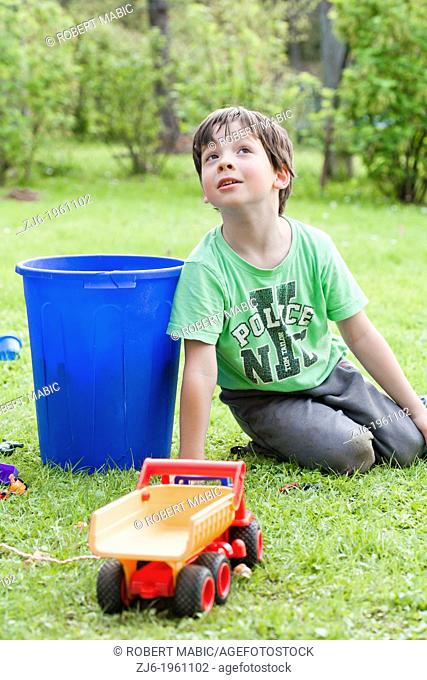 Boy playing outdoor