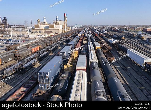 Dearborn, Michigan - The CSX Rougemere rail yard adjacent to the Ford Rouge complex
