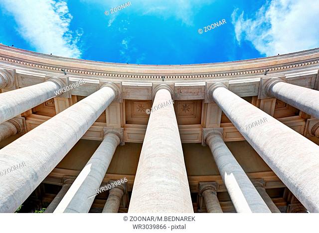 St. Peter#39;s Basilica colonnades, columns in Vatican City