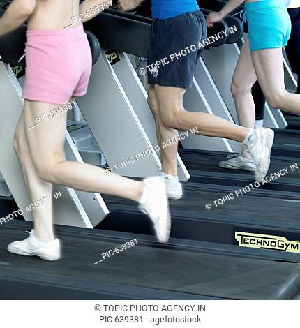 People Exercising in Gym, Korea