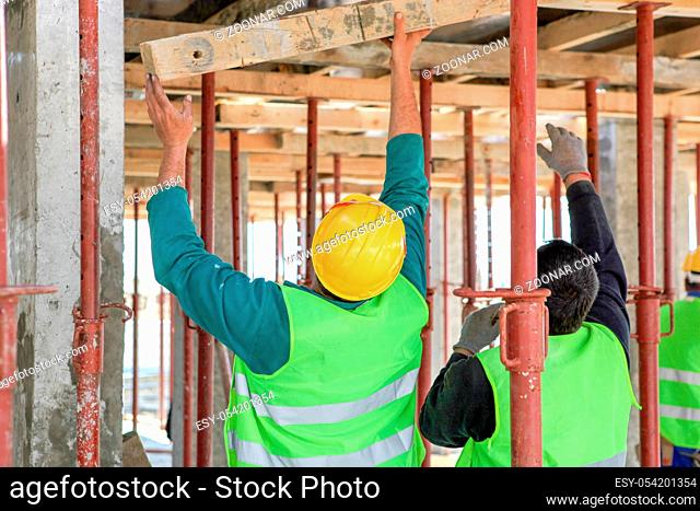 Construction worker on building site