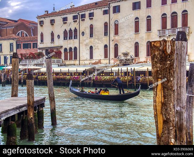 goldola in the Grand Canal in the Santa Croce area, Venice, Italy