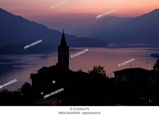 Small village above Lake Como. Montemezzo, Lombardy, Italy