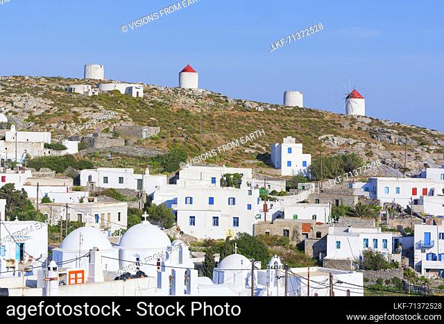 View of Chora, Amorgos, Cyclades Islands, Greece