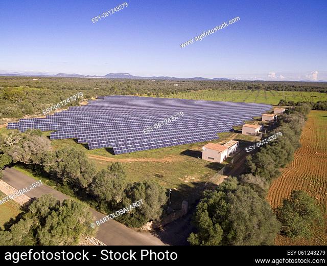 Solar photovoltaic park Marina de llucmajor, Mallorca, balearic islands, spain, europe