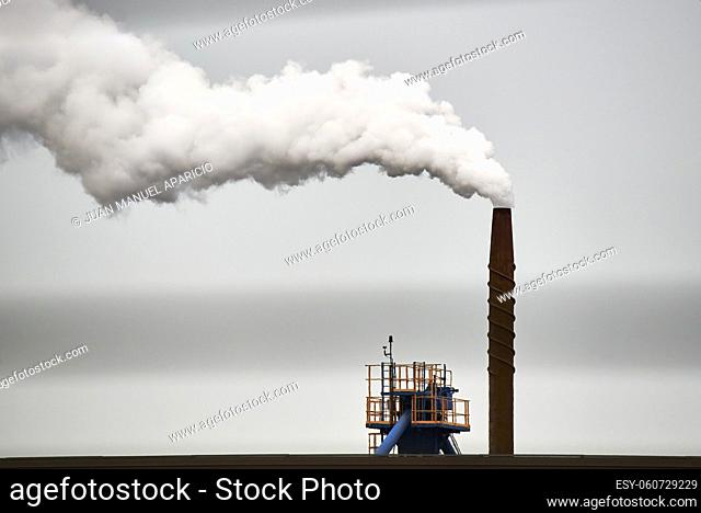 Harmful emissions from the plant chimney
