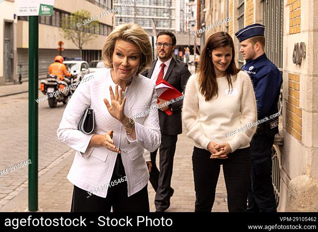 Queen Mathilde of Belgium pictured during a 'Sustainable Value Chains. From legislation to action' event organised by The Shift