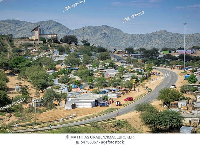 Shacks, shantytown, township, Katutura, Windhoek, Namibia