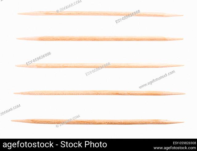 wooden toothpick isolated on white background. Clipping Path