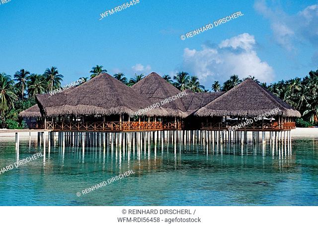 Beachbar on Maldivian Island, Indian Ocean, Medhufushi, Meemu Atoll, Maldives