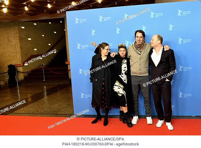 18 February 2018, Germany, Berlin: Berlinale, Premiere, ""Shut Up and Play the Piano"". Nina Rhode (L-R), the Canadian singer Peaches